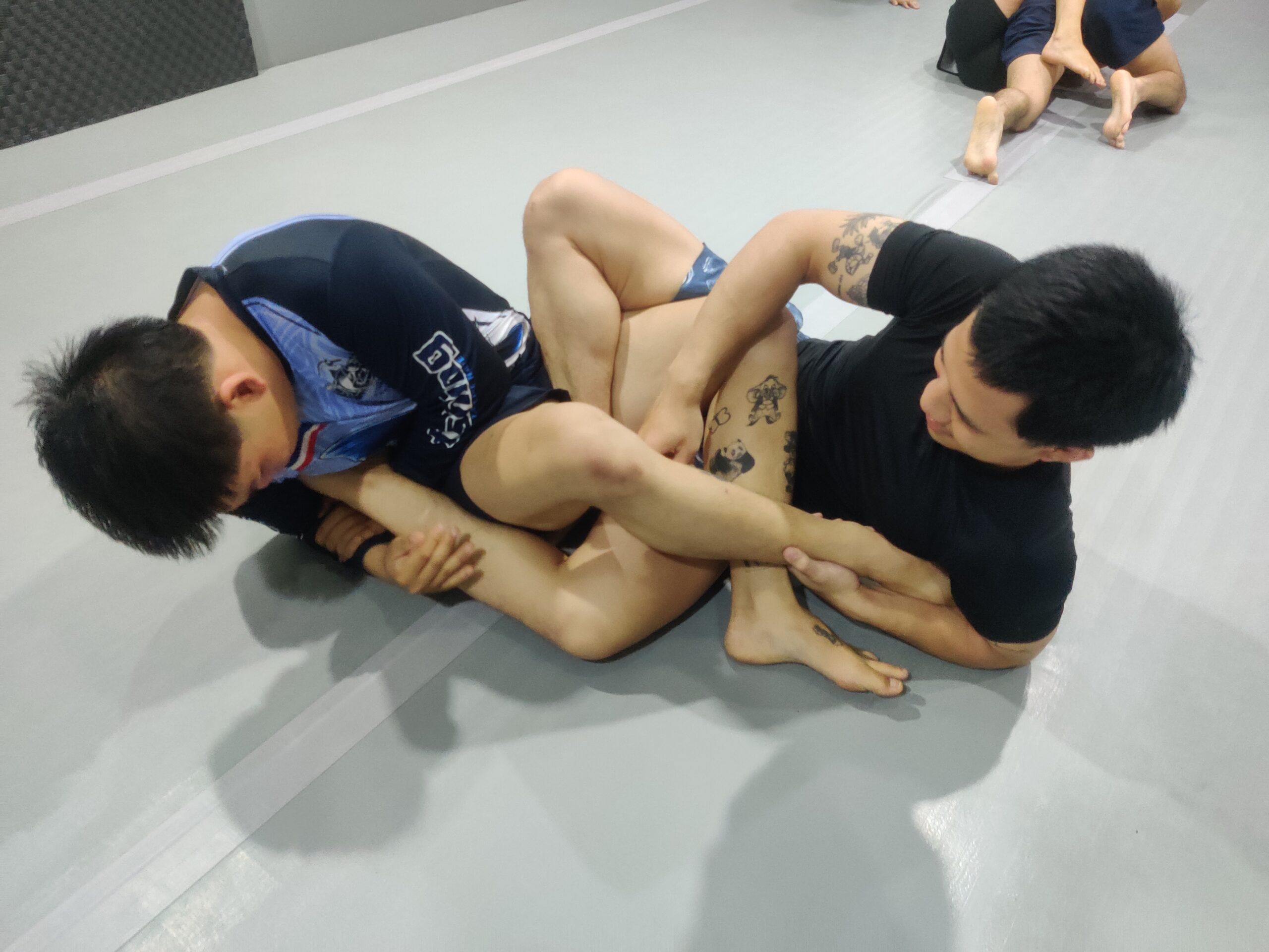 Students practicing Brazilian Jiu-Jitsu in the Pure Grappling gym