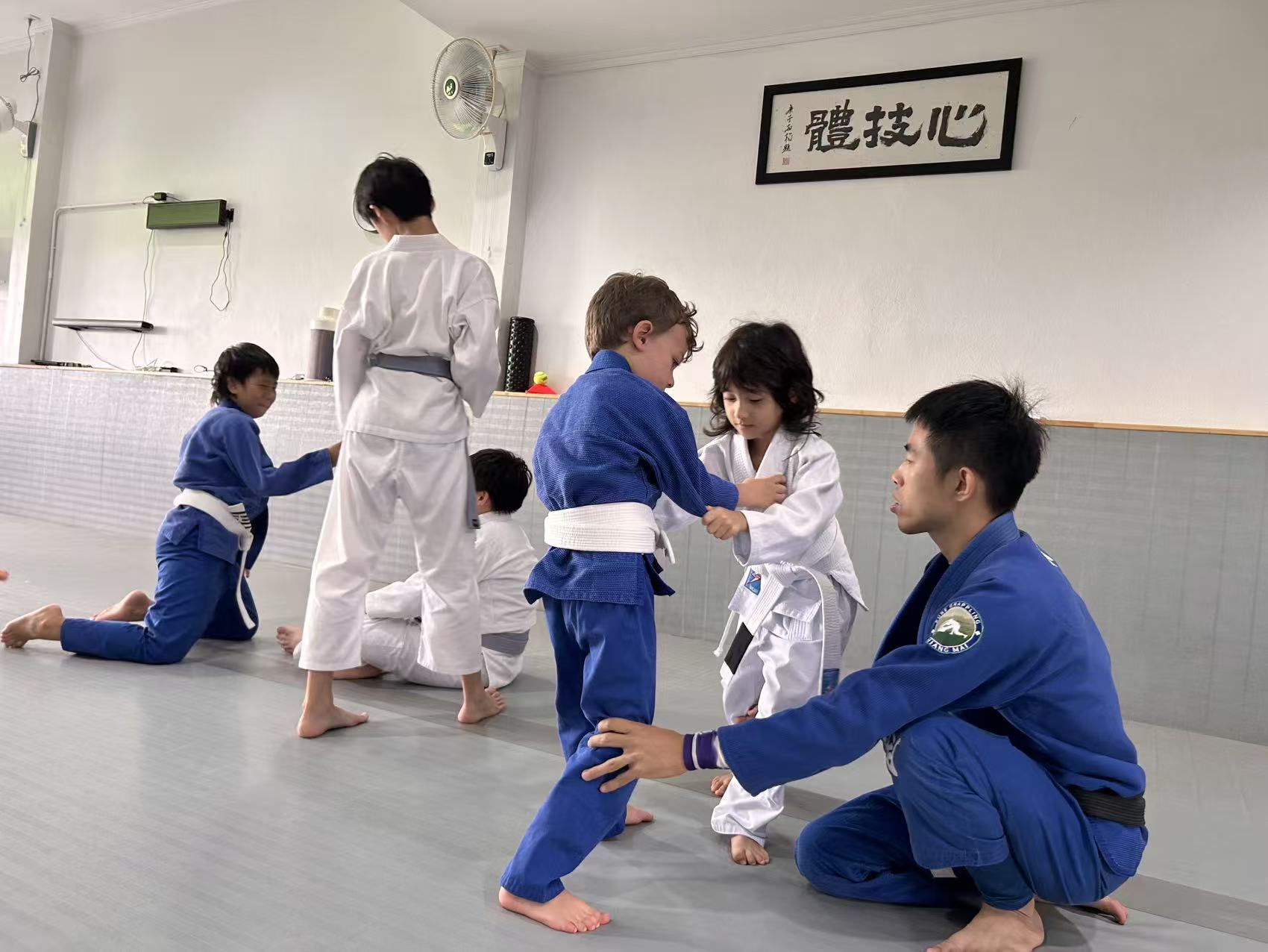 Kids Jiu-Jitsu training at Pure Grappling Chiang Mai